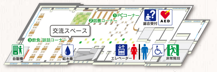 6F気軽に利用できるみんなの交流フロア